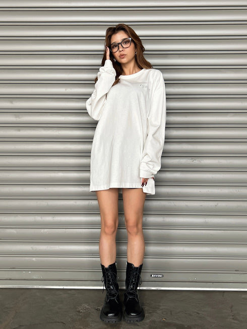 ラインストーンロゴユニセックスロンT